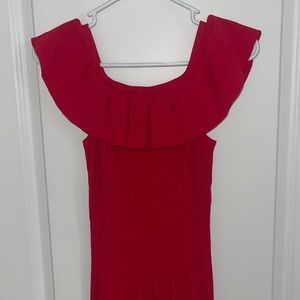 Zara strapless red dress
